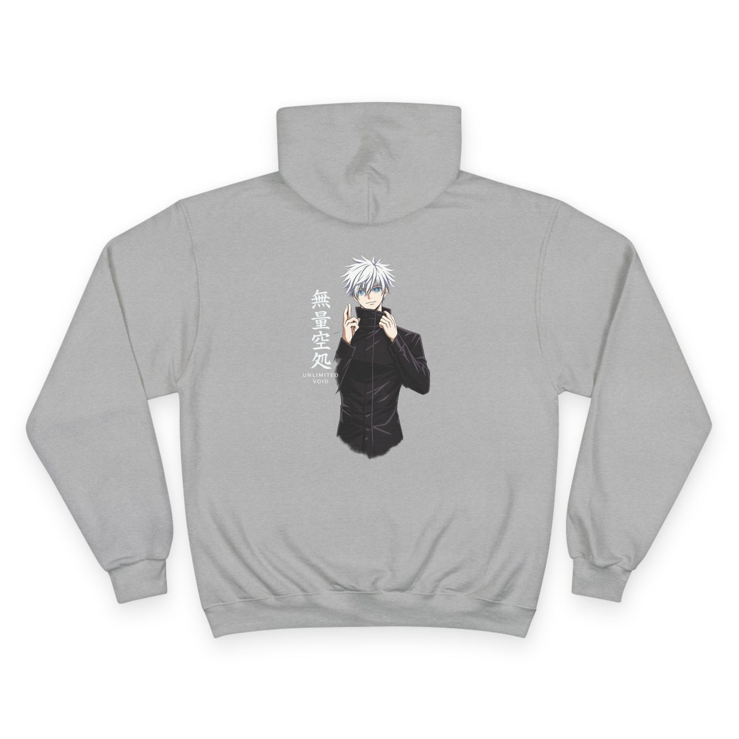 Anime Character Hoodie — Minimal White Champion-Style Sweatshirt