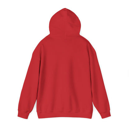 Control silhouette hoodie | person with glowing heart, angel wing brushstroke design