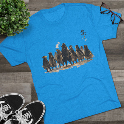 Samurai Squad Graphic Tee — Japanese Warrior Silhouette T-Shirt
