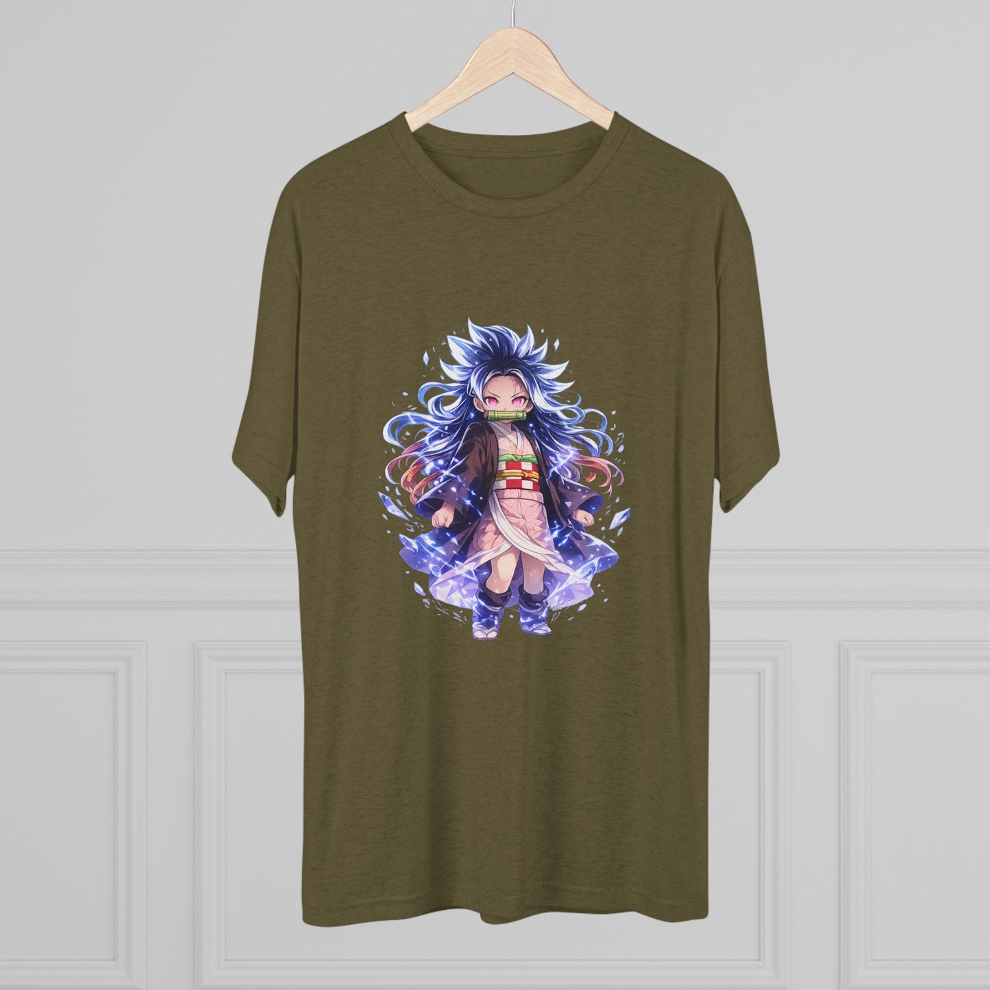 Anime Demon Girl T-Shirt — Cute Chibi Nezuko-Inspired Design
