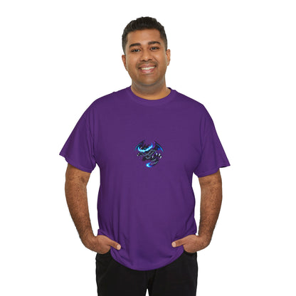 Dragon Graphic Tee — Blue Flame Kaiju Back Print T-Shirt