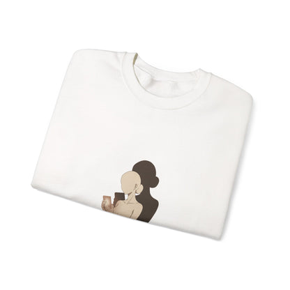 Morning Ritual Illustration Sweatshirt | cozy cafe, breakfast art