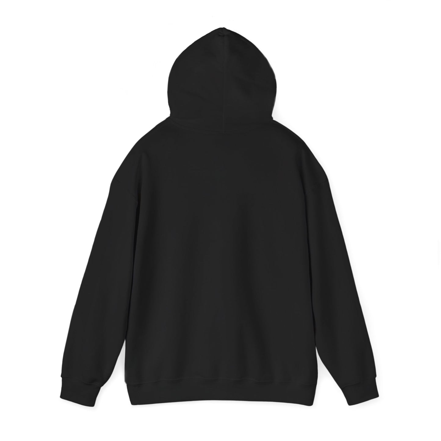 Control silhouette hoodie | person with glowing heart, angel wing brushstroke design