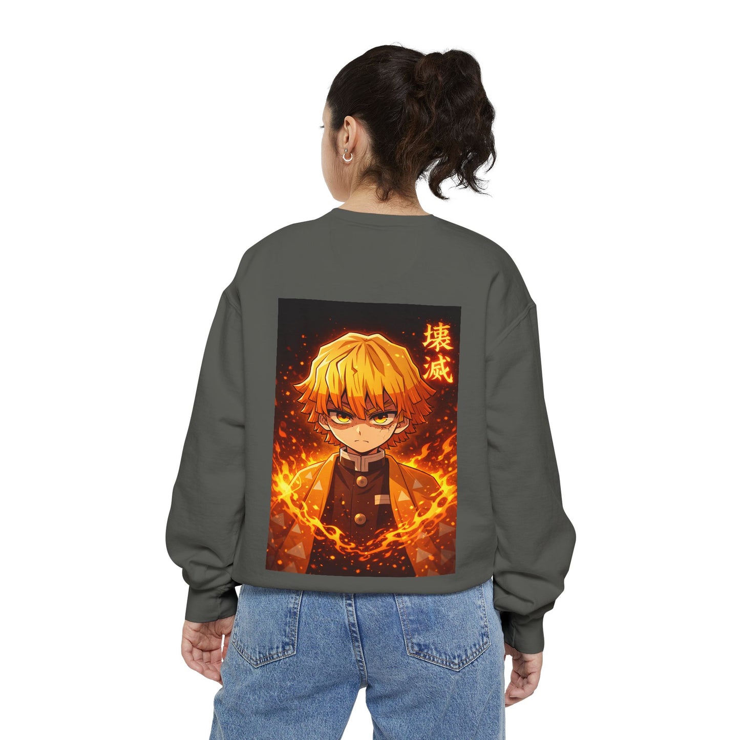 Demon Agatsuma Flame Graphic Sweatshirt Slayer