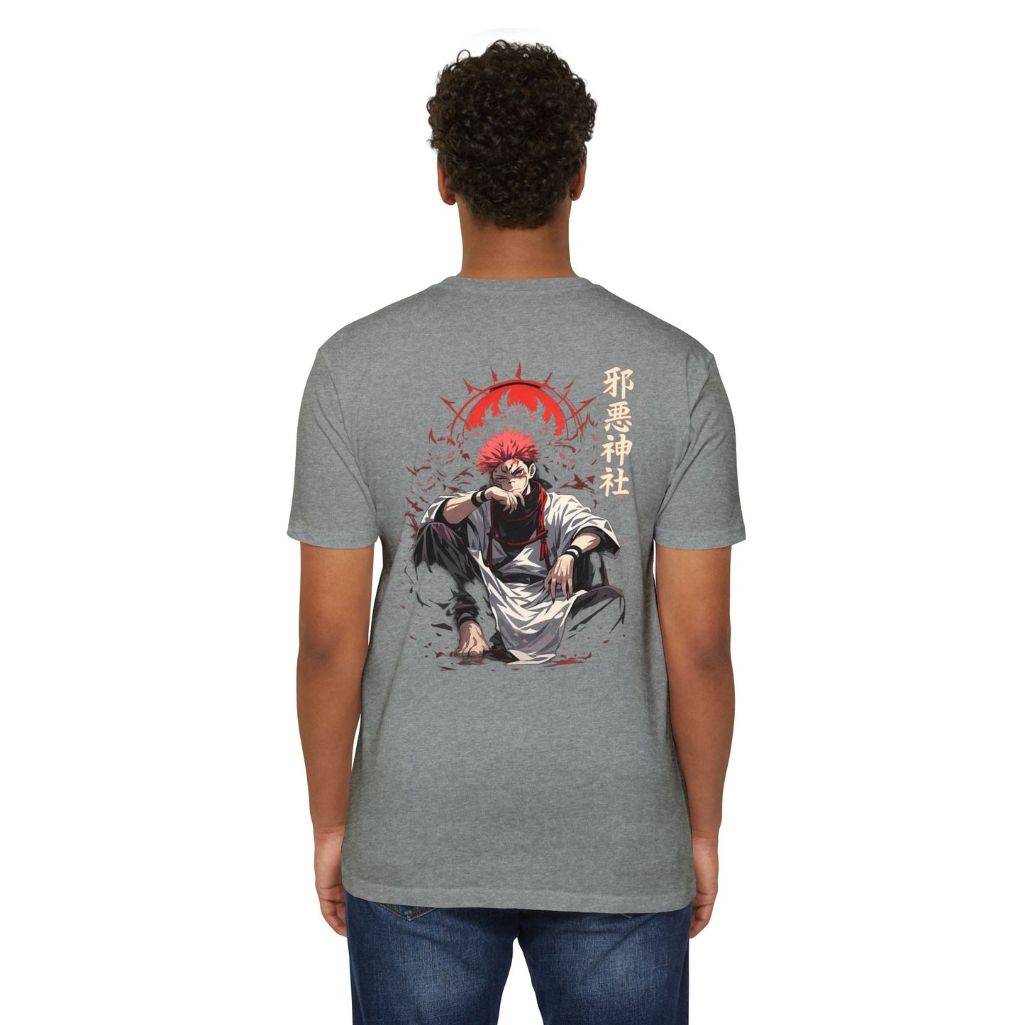 Anime Graphic T-Shirt — Red-Haired Warrior Back Print