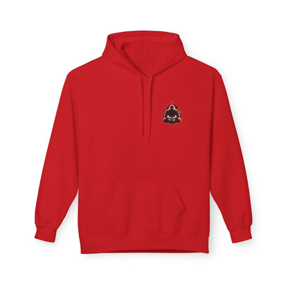 Anime Aura Warrior Hoodie | Fiery Mouth Front & Blue Energy Back