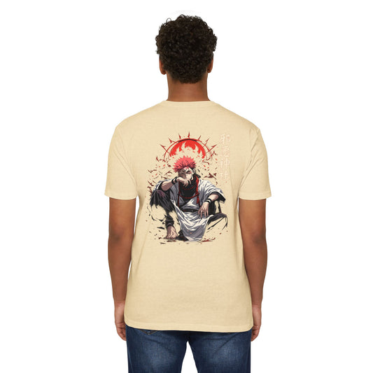 Anime Graphic T-Shirt — Red-Haired Warrior Back Print