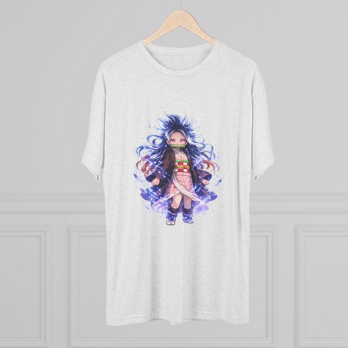Anime Demon Girl T-Shirt — Cute Chibi Nezuko-Inspired Design