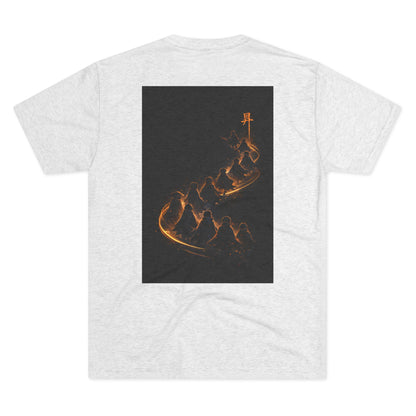 Ember Trail T‑Shirt — Fiery Mountain Silhouette Back Print