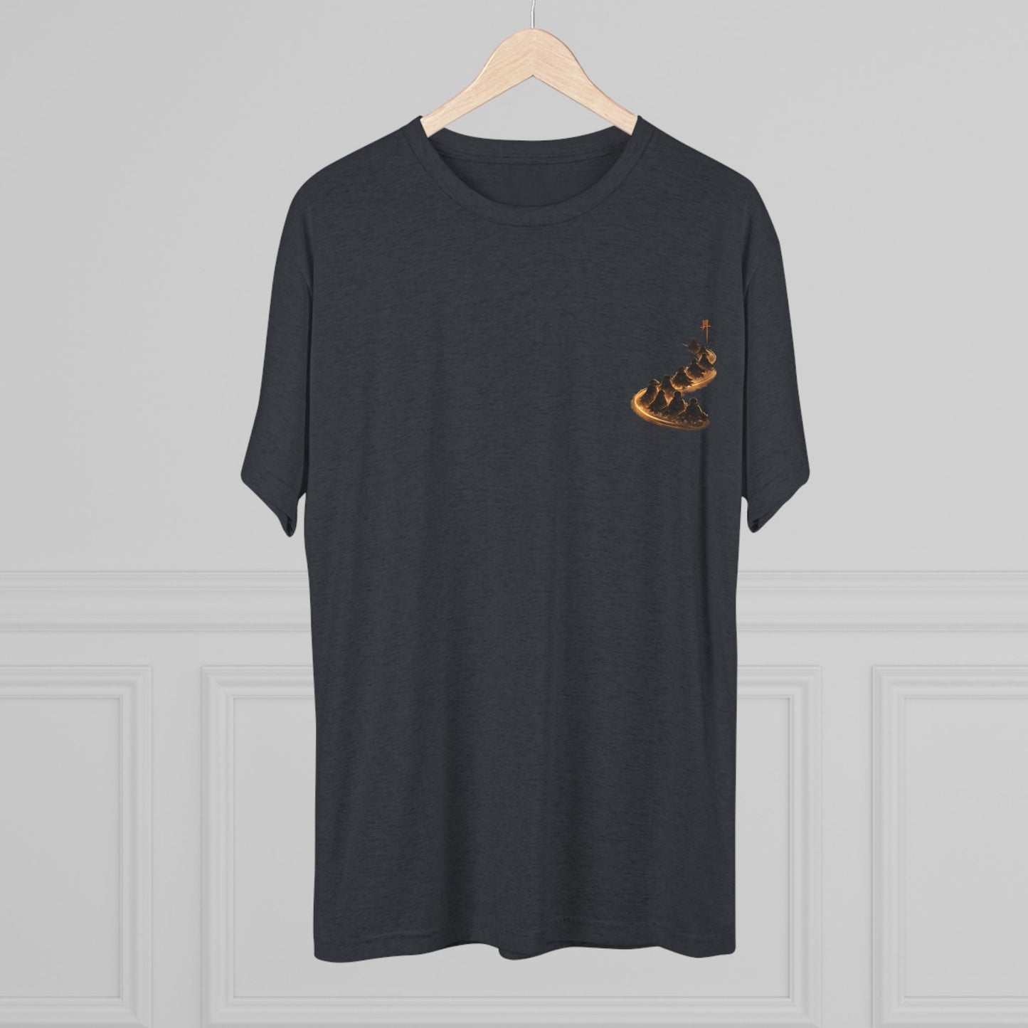 Ember Trail T‑Shirt — Fiery Mountain Silhouette Back Print