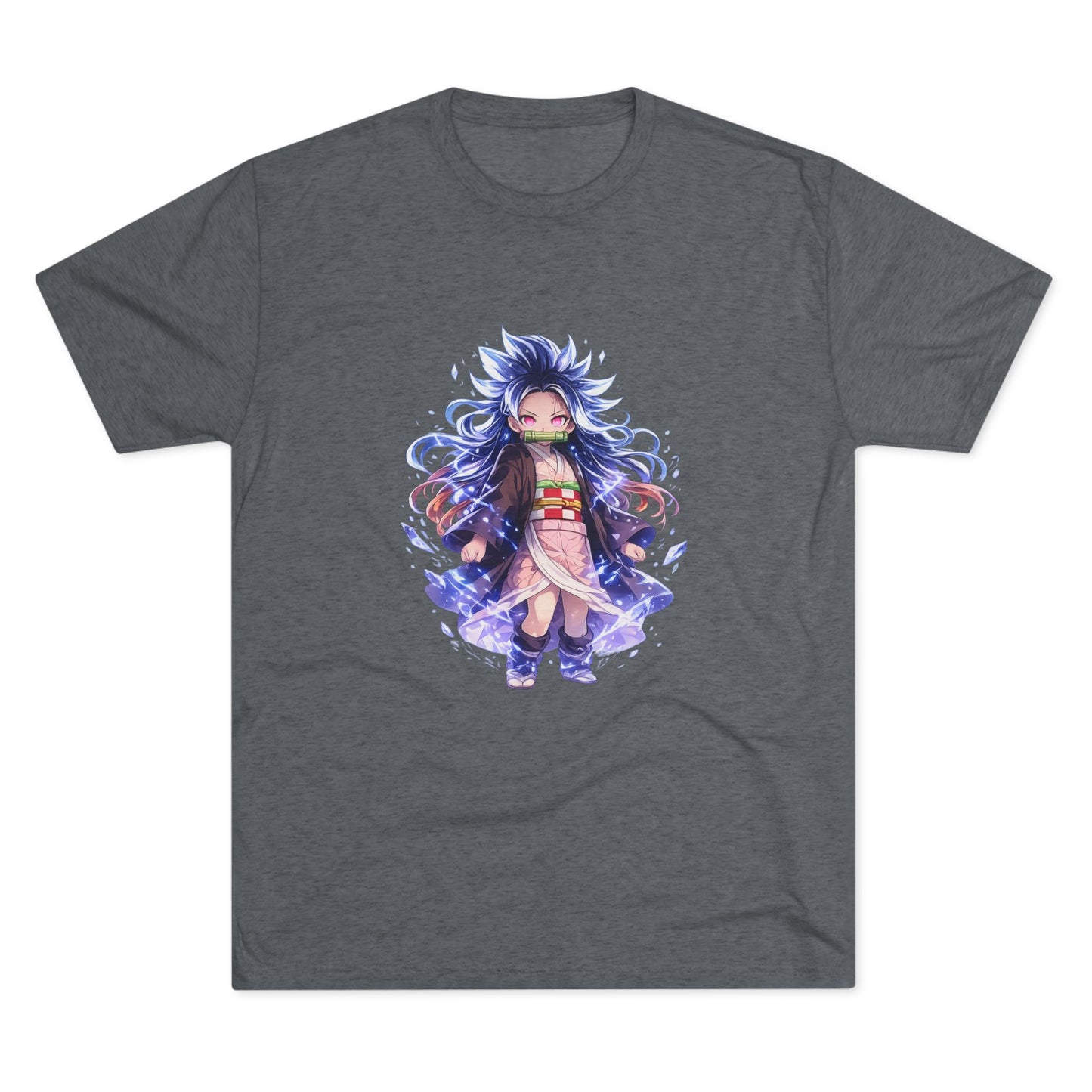 Anime Demon Girl T-Shirt — Cute Chibi Nezuko-Inspired Design