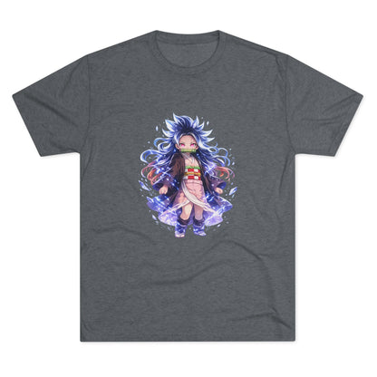 Anime Demon Girl T-Shirt — Cute Chibi Nezuko-Inspired Design