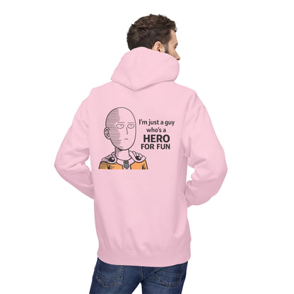 Hero Emblem Hoodie — Chibi Hero Mid-Punch Minimalist Anime Design