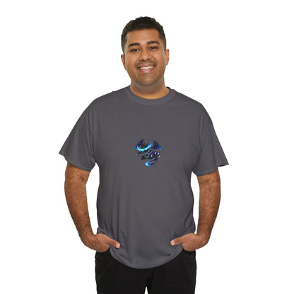 Dragon Graphic Tee — Blue Flame Kaiju Back Print T-Shirt