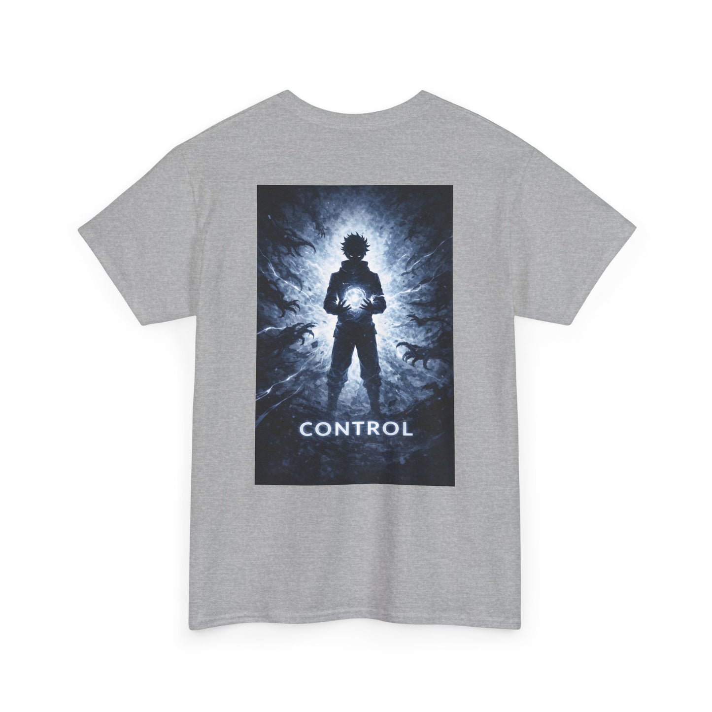 Control Anime Back Print T-Shirt | Dark Anime Aesthetic Tee | Original Anime Streetwear Shirt