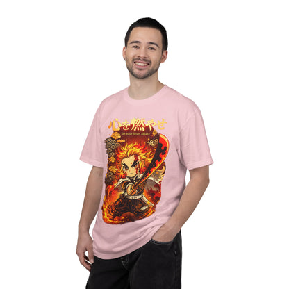 Anime Flame Warrior T-Shirt — 'Set Your Heart Ablaze' Graphic Tee