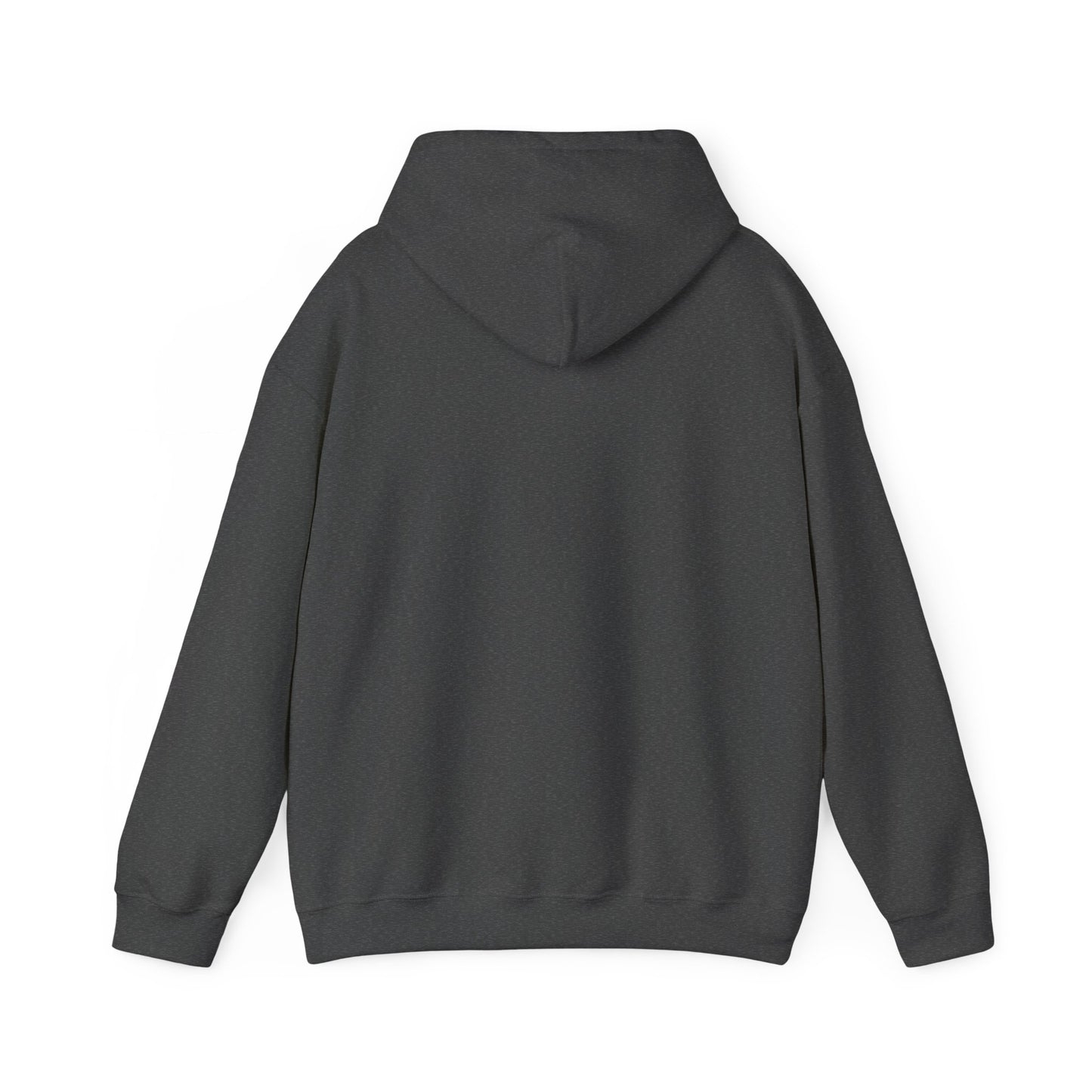 Control silhouette hoodie | person with glowing heart, angel wing brushstroke design