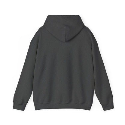 Control silhouette hoodie | person with glowing heart, angel wing brushstroke design