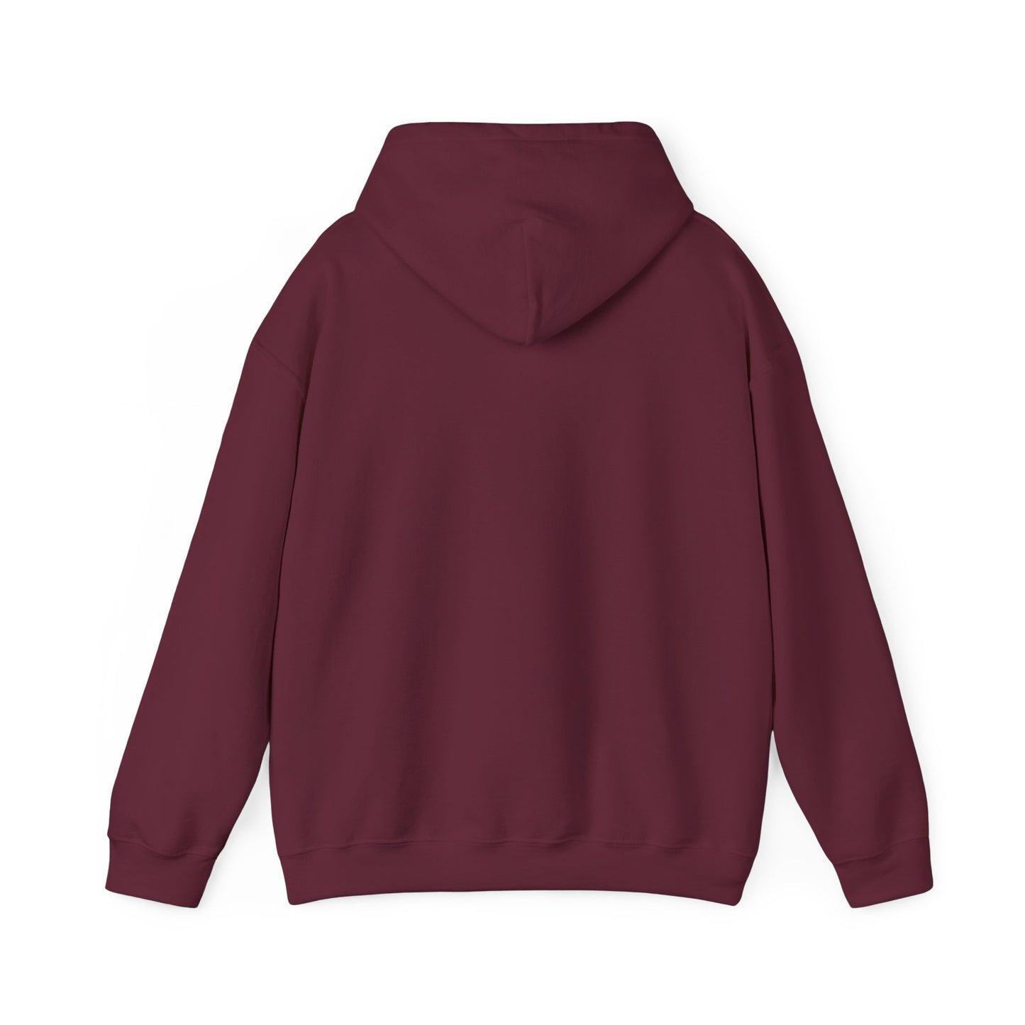 Control silhouette hoodie | person with glowing heart, angel wing brushstroke design