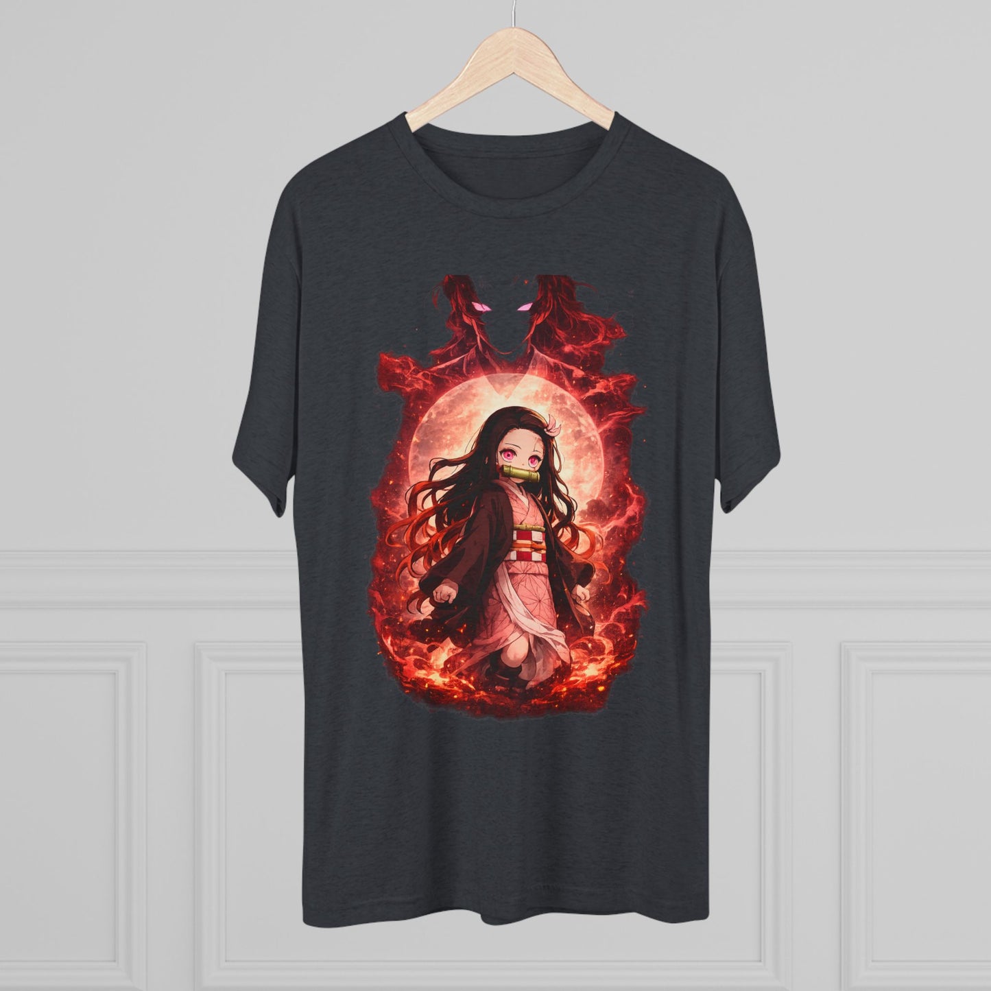 Nezuko Anime Demon Slayer Tee — Fiery Chibi Girl Graphic Shirt
