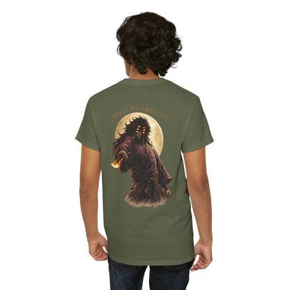 Samurai Moonback T‑Shirt — Japanese Warrior Graphic Tee