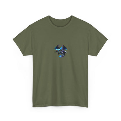 Dragon Graphic Tee — Blue Flame Kaiju Back Print T-Shirt