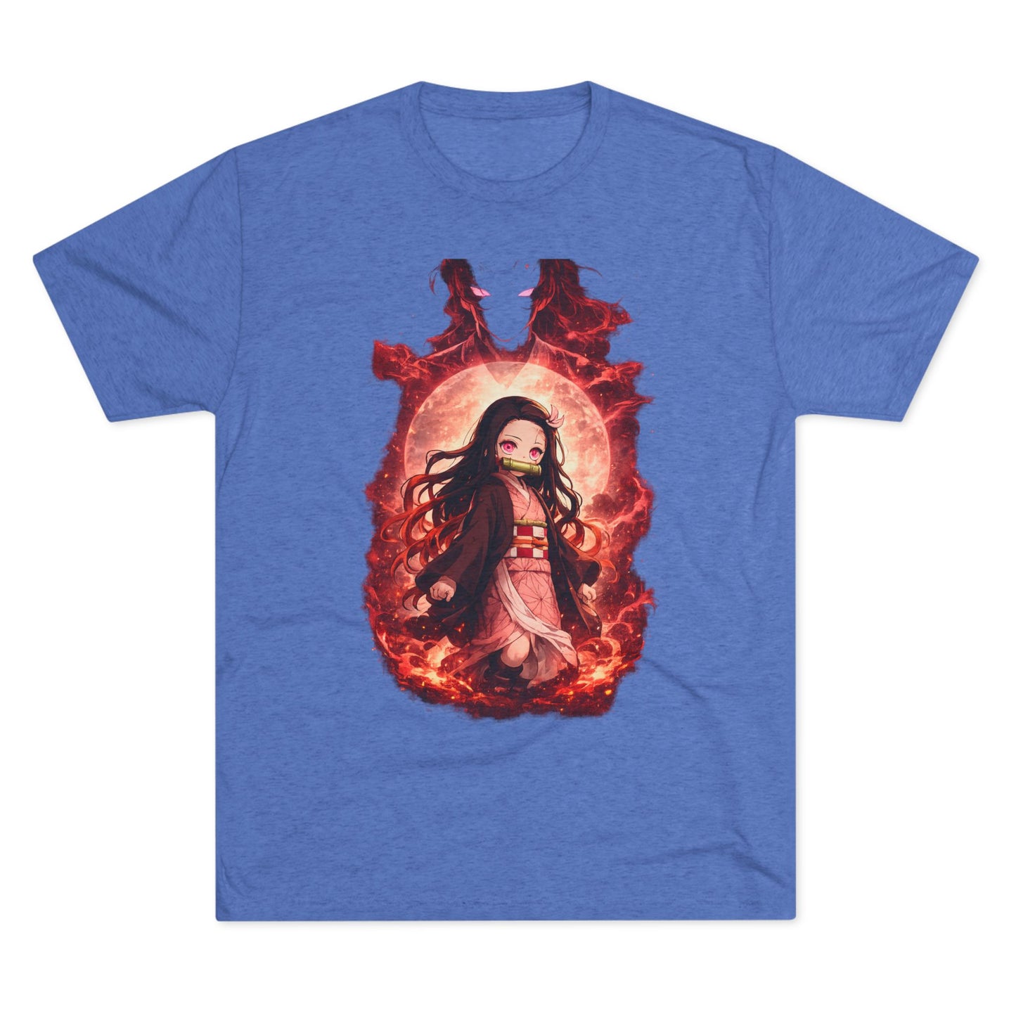 Nezuko Anime Demon Slayer Tee — Fiery Chibi Girl Graphic Shirt