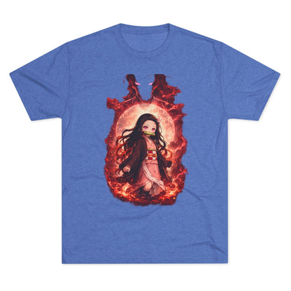 Nezuko Anime Demon Slayer Tee — Fiery Chibi Girl Graphic Shirt