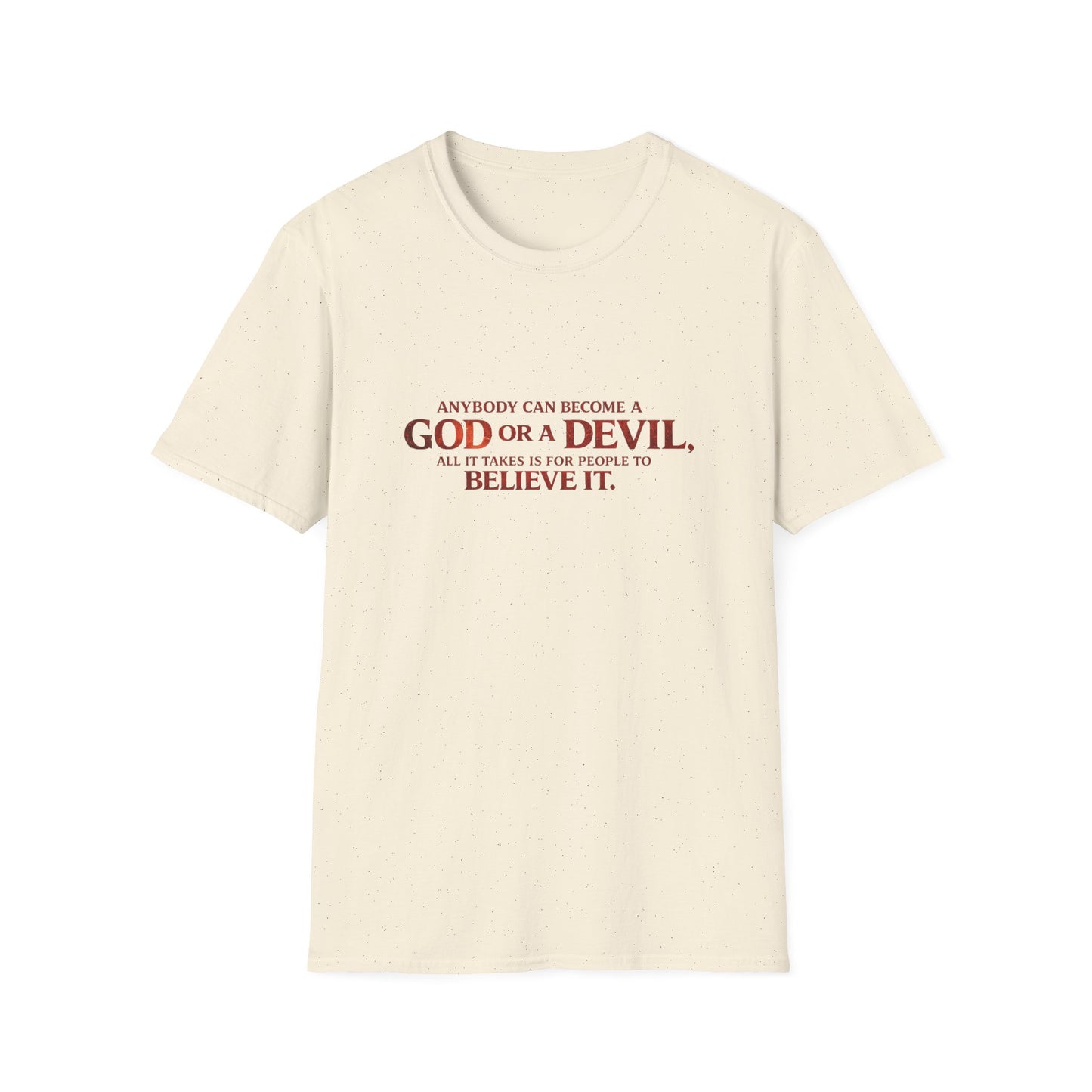 Samurai vs Titan Graphic T-Shirt — "Anybody Can Become a God or a Devil"