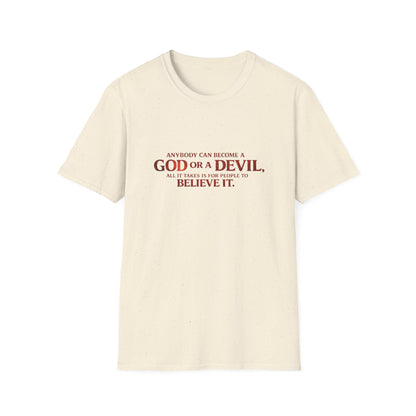 Samurai vs Titan Graphic T-Shirt — "Anybody Can Become a God or a Devil"