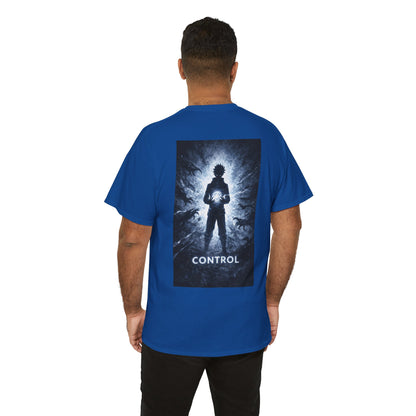 Control Anime Back Print T-Shirt | Dark Anime Aesthetic Tee | Original Anime Streetwear Shirt