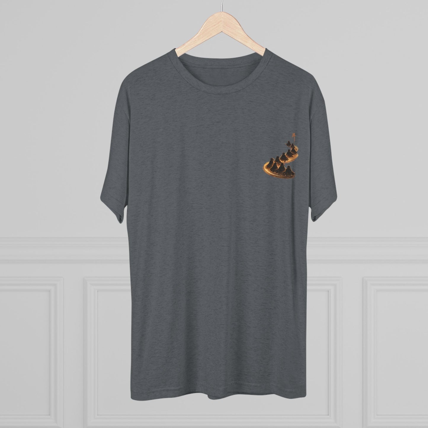 Ember Trail T‑Shirt — Fiery Mountain Silhouette Back Print