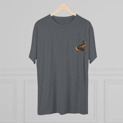 Ember Trail T‑Shirt — Fiery Mountain Silhouette Back Print