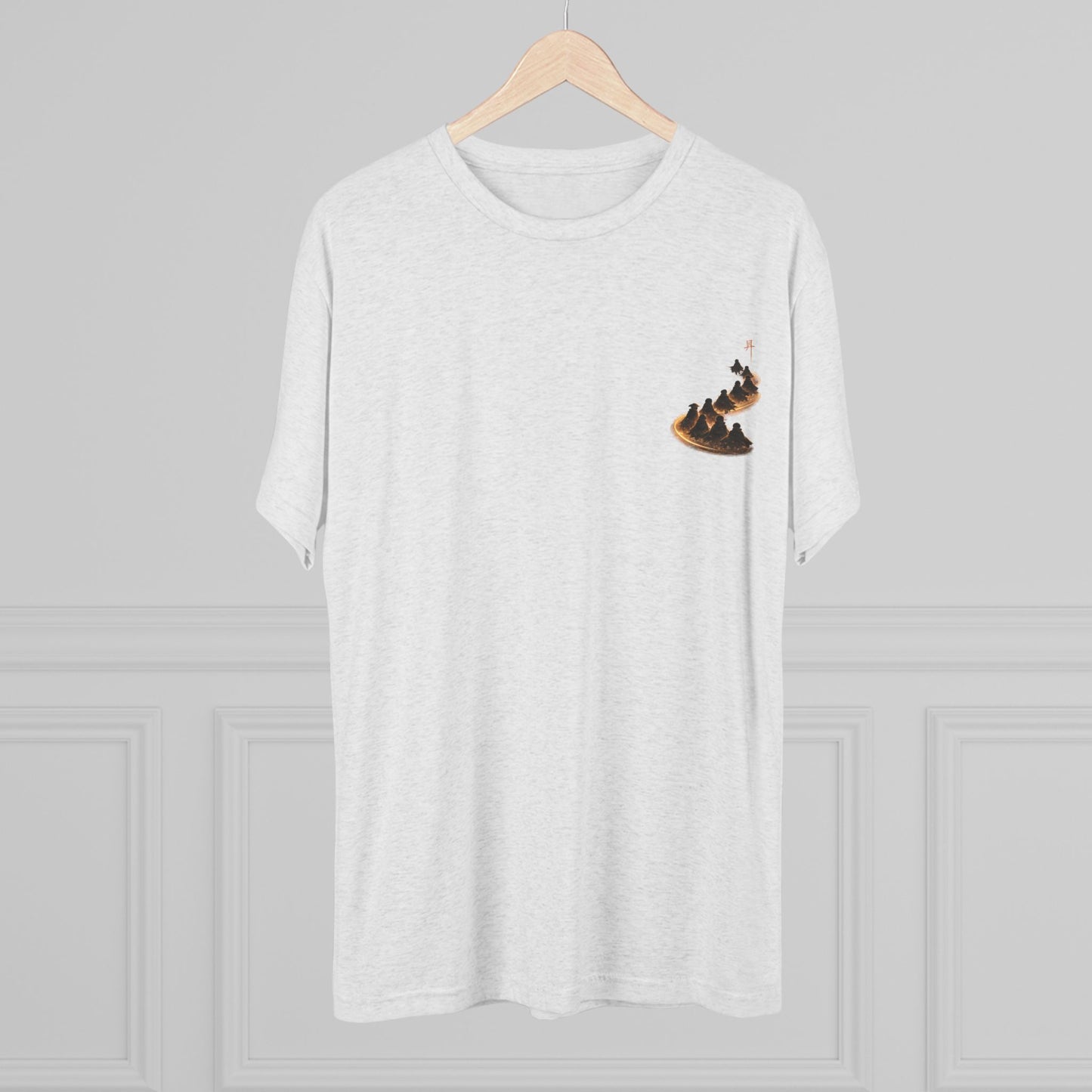 Ember Trail T‑Shirt — Fiery Mountain Silhouette Back Print