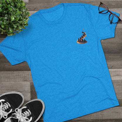 Ember Trail T‑Shirt — Fiery Mountain Silhouette Back Print