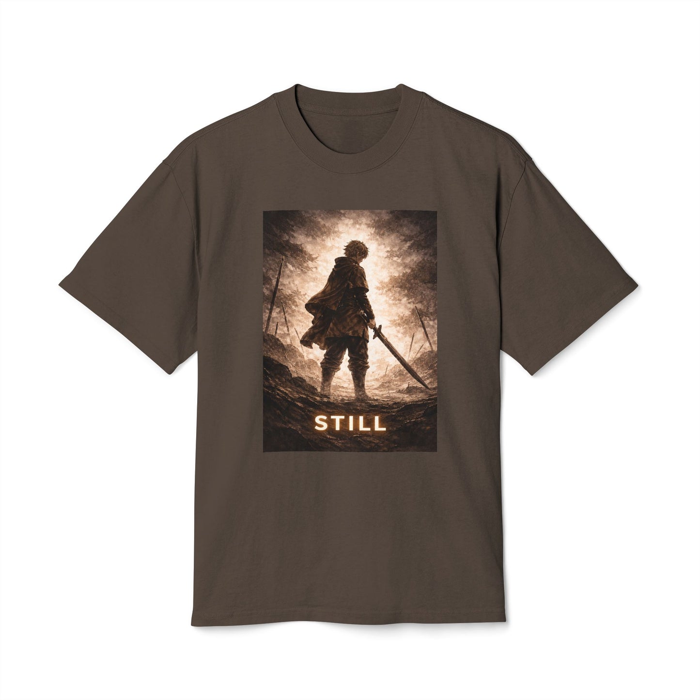 Knight silhouette STILL Tee | Fantasy warrior graphic shirt