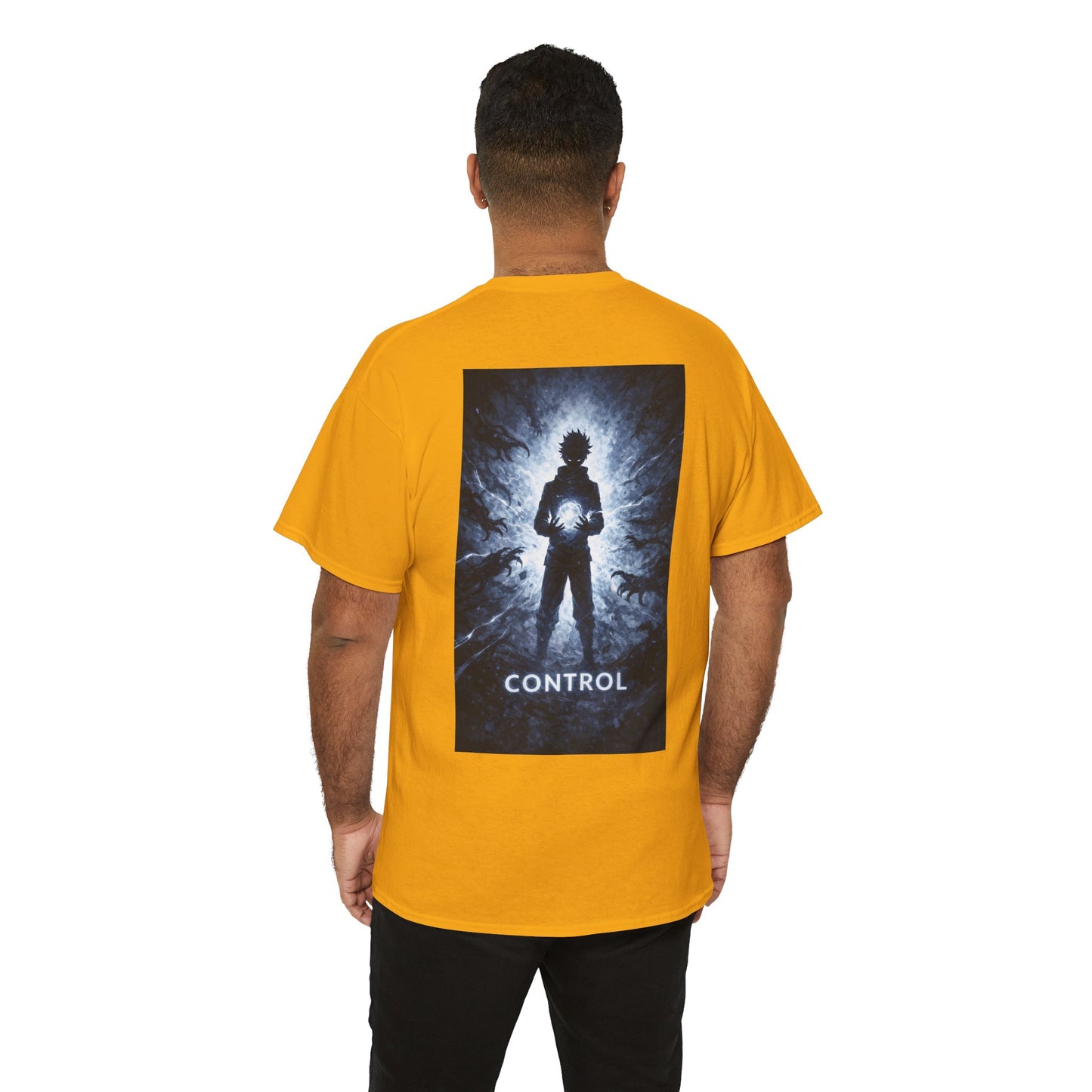 Control Anime Back Print T-Shirt | Dark Anime Aesthetic Tee | Original Anime Streetwear Shirt