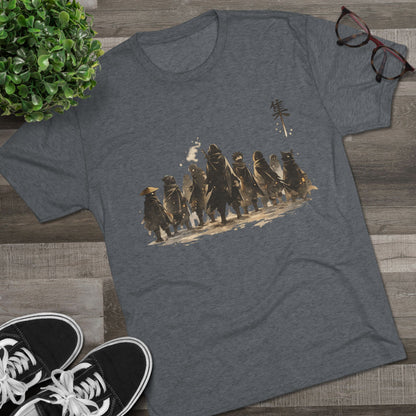 Samurai Squad Graphic Tee — Japanese Warrior Silhouette T-Shirt