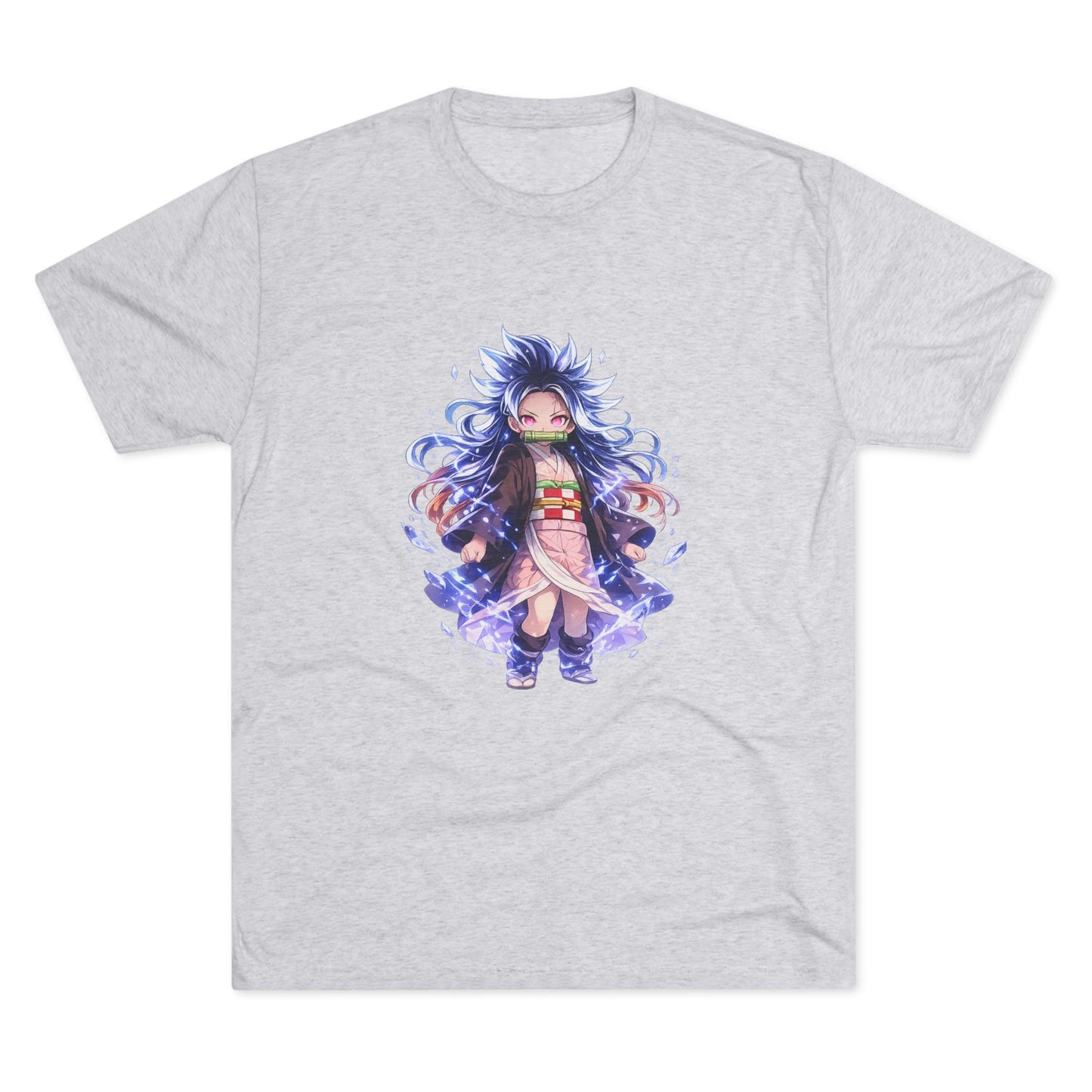 Anime Demon Girl T-Shirt — Cute Chibi Nezuko-Inspired Design