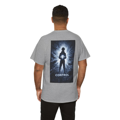 Control Anime Back Print T-Shirt | Dark Anime Aesthetic Tee | Original Anime Streetwear Shirt