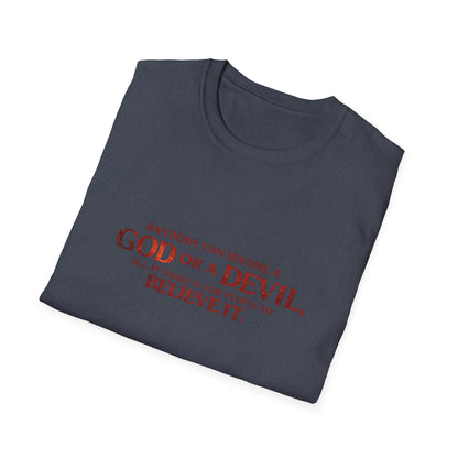 Samurai vs Titan Graphic T-Shirt — "Anybody Can Become a God or a Devil"