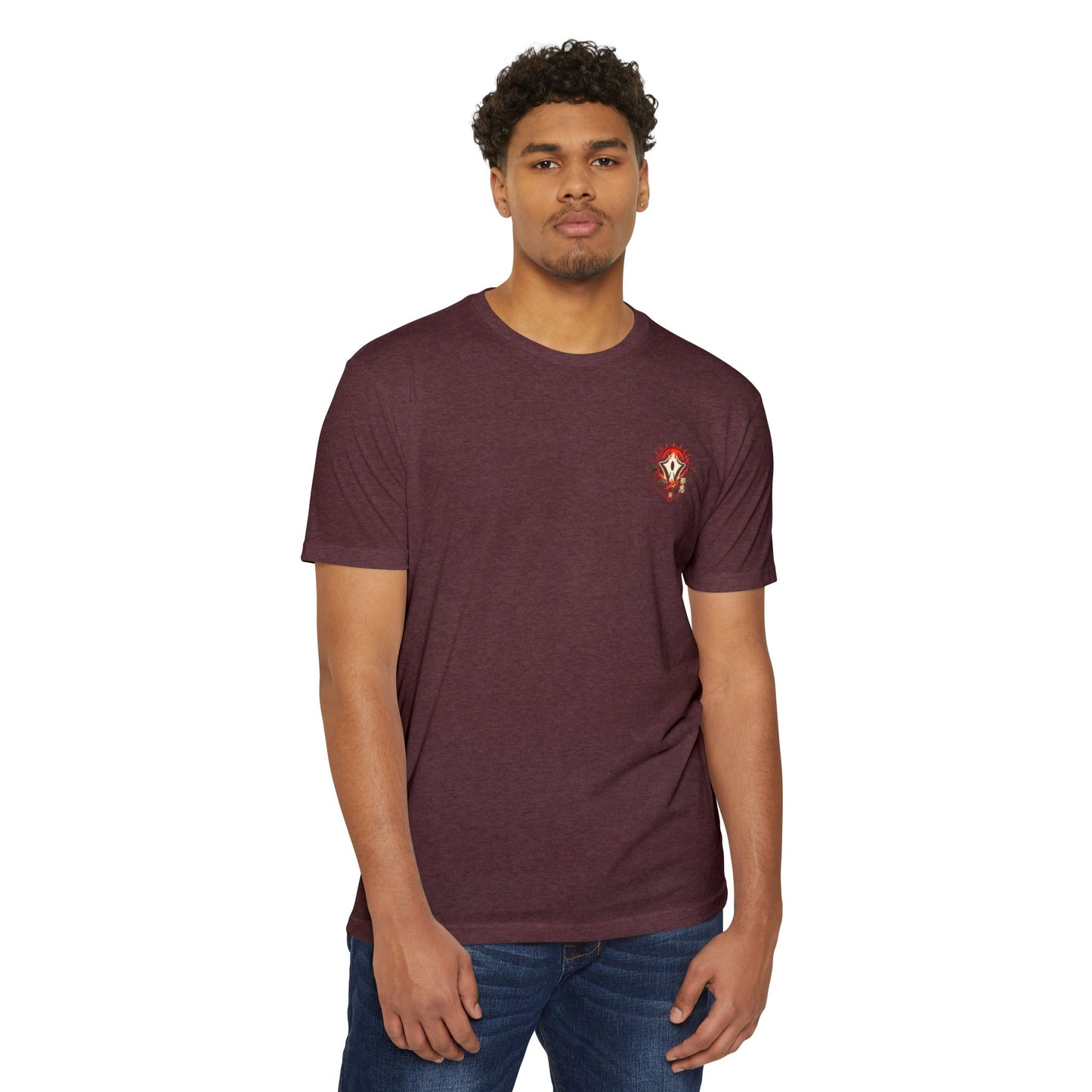 Anime Graphic T-Shirt — Red-Haired Warrior Back Print