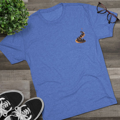 Ember Trail T‑Shirt — Fiery Mountain Silhouette Back Print