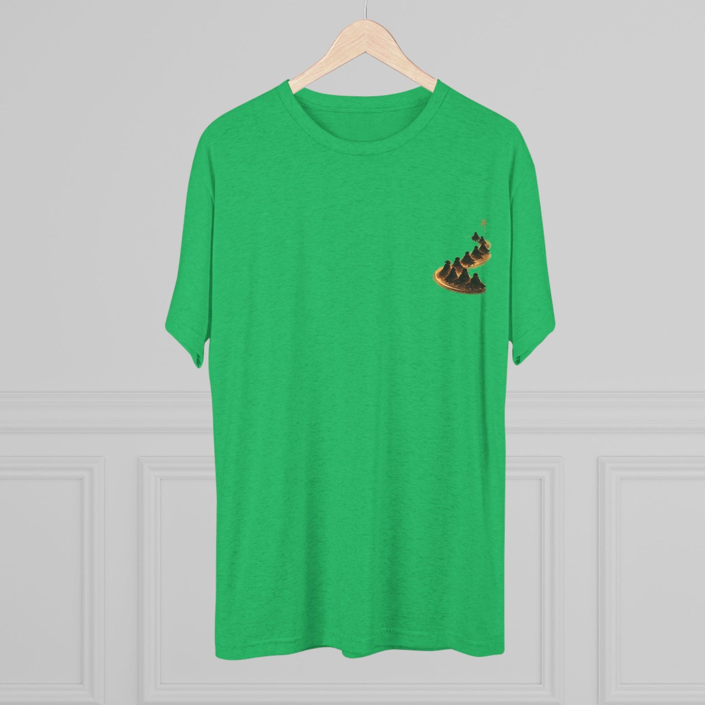 Ember Trail T‑Shirt — Fiery Mountain Silhouette Back Print