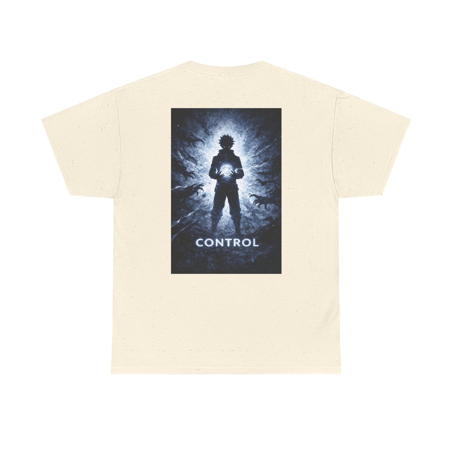 Control Anime Back Print T-Shirt | Dark Anime Aesthetic Tee | Original Anime Streetwear Shirt