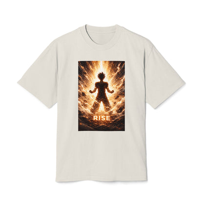 Rise silhouette, T-Shirt | Fiery energy graphic tee