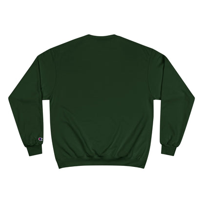Fiery Hero Silhouette ENOUGH Champion Sweatshirt | Flames Graphic Crewneck