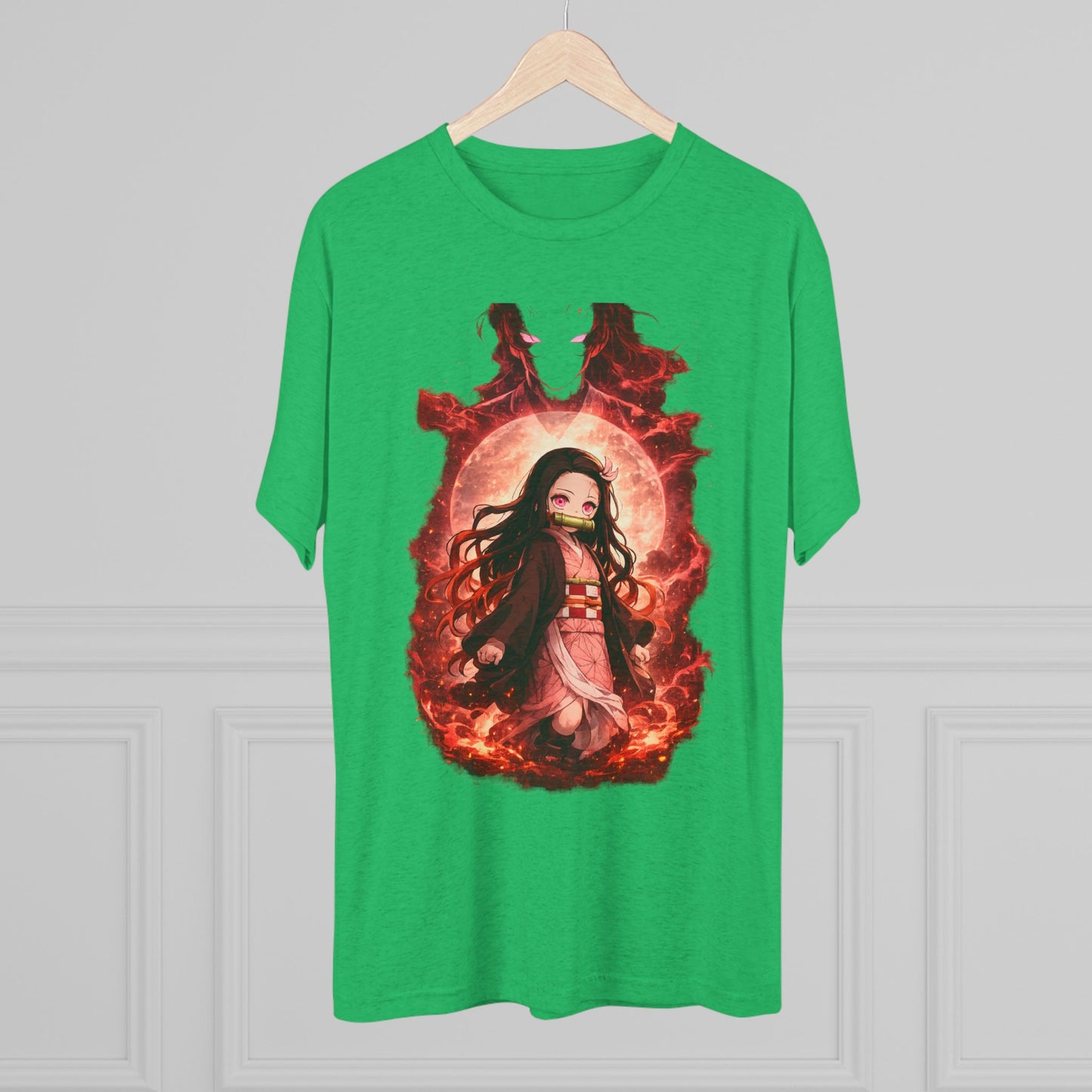 Nezuko Anime Demon Slayer Tee — Fiery Chibi Girl Graphic Shirt