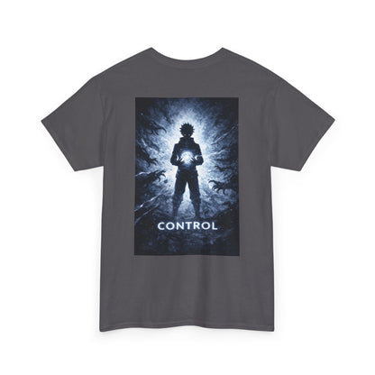 Control Anime Back Print T-Shirt | Dark Anime Aesthetic Tee | Original Anime Streetwear Shirt
