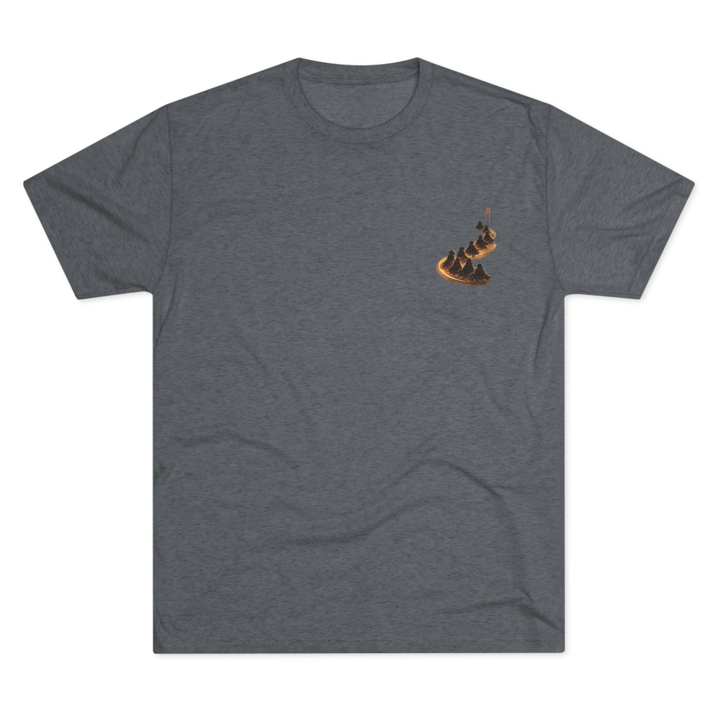 Ember Trail T‑Shirt — Fiery Mountain Silhouette Back Print
